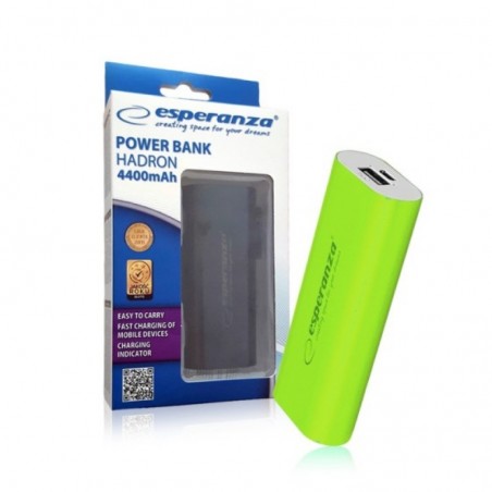 POWER BANK ESPERANZA 4400MAH HADRON GREEN